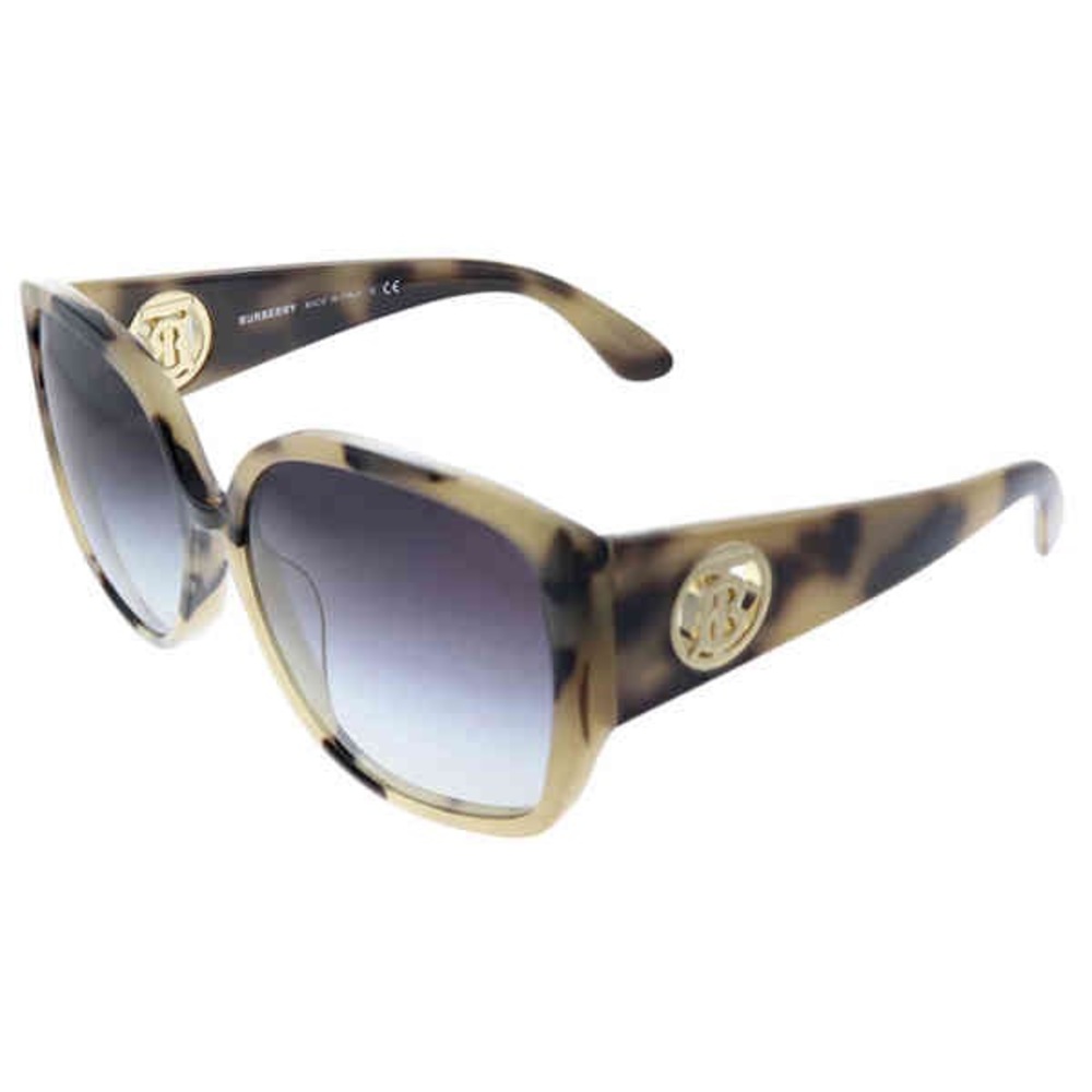 😎HP😎 Burberry BE 429 5013 Light Havana Square Sunglasses